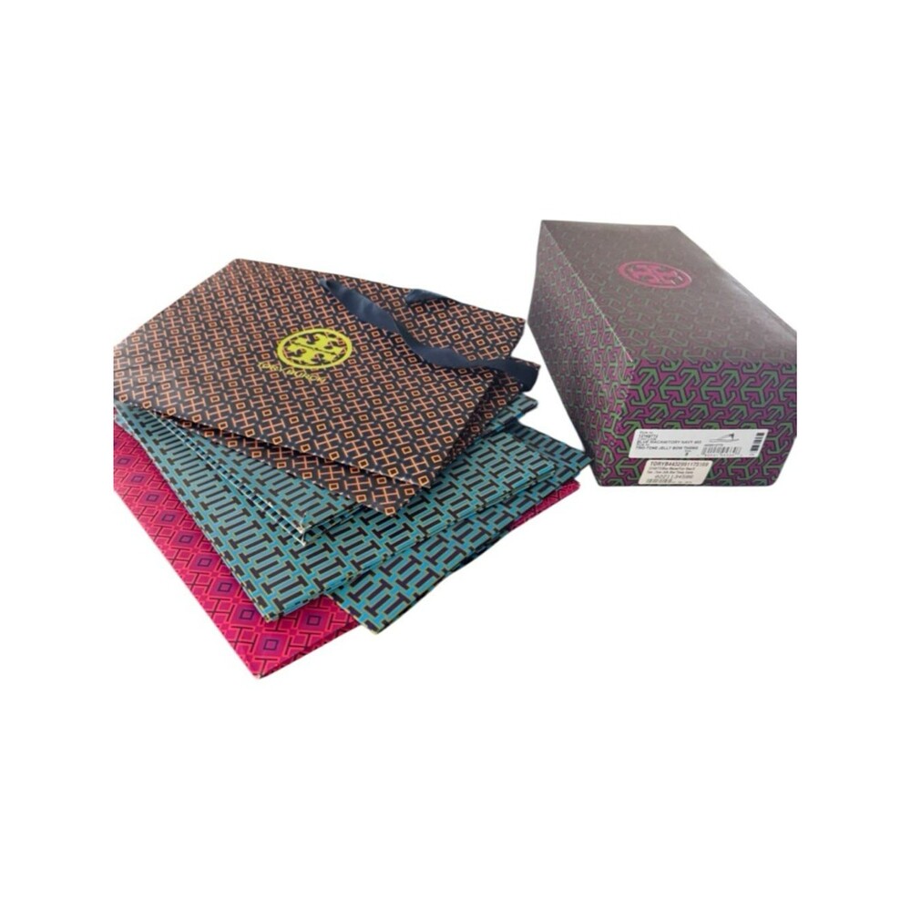 Tory Burch Multicolor Geometric Gift Bag & Box Set